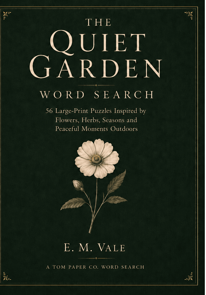 The Quiet Garden Word Search by E. M. Vale